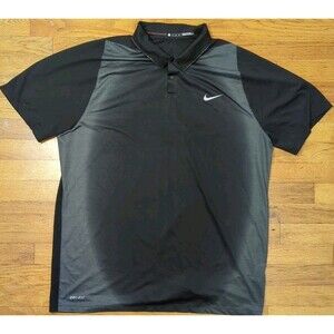 NIKE Tiger Woods Collection TW Max Glow Framing Dri-Fit Golf Polo Shirt Men's XL